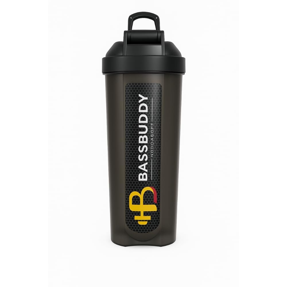 Bassbuddy Protein Gym Shaker Bottle 700ml Leak-Proof, BPA-Free Protein Shaker with Mixer Ball for Unisex (male & female) Fitness & Supplements bottle