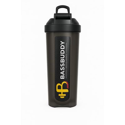 Bassbuddy Shaker Bottle for Gym 700ml Matte Finish, BPA-Free Sipper with Mixing Ball, Leak-Proof & Stylish for Men & Women