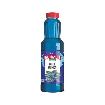 RAJMANDIR Blueberry Sharbat 750ml, Instant Refreshing Summer Drink, Ready to Mix with Water or Soda, Perfect for Parties, Picnics & Festivals