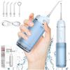 HANNEA Portable Water Dental Flosser for Teeth Professional Water Floss Smart Electric Teeth Flosser Machine USB Rechargeable Oral Irrigator for Home & Travel with 3 Modes & 5 Nozzles, IPX7, 170ml view 1
