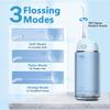 HANNEA Portable Water Dental Flosser for Teeth Professional Water Floss Smart Electric Teeth Flosser Machine USB Rechargeable Oral Irrigator for Home & Travel with 3 Modes & 5 Nozzles, IPX7, 170ml view 2