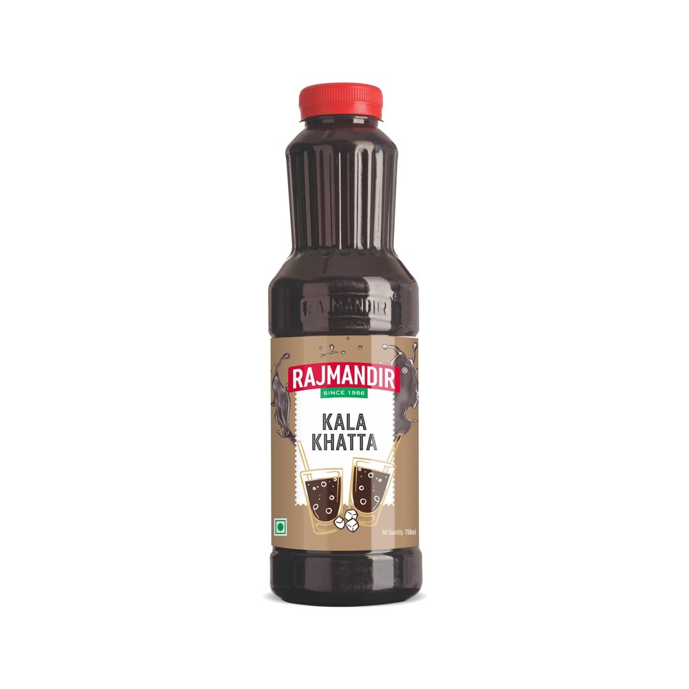 RAJMANDIR Kala Khatta Sharbat 750ml  Refreshing Aromatic Summer Drink, Ready to Mix with Water or Soda, Perfect for Milkshakes, Lassi, Desserts & Parties