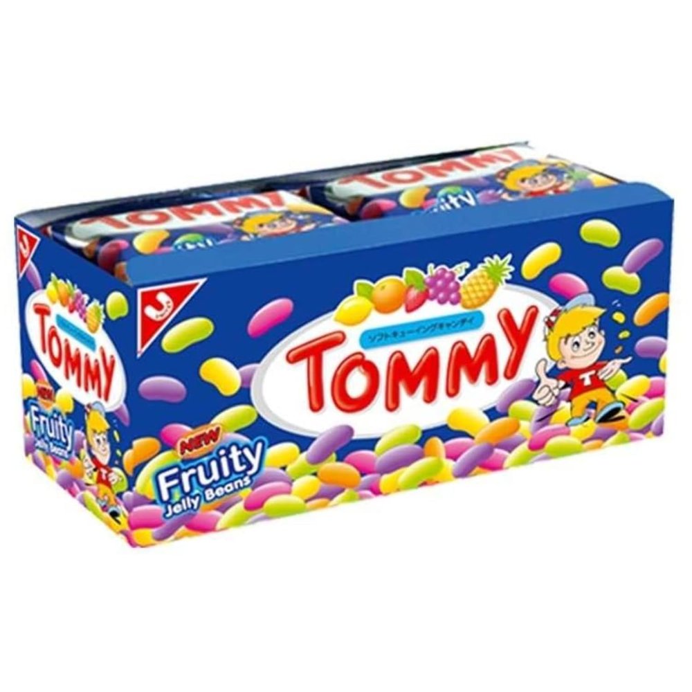 Tommy Fruity Jelly Beans  Assorted Fruit Flavoured Soft Chewy Candy 12 Pouch X 15gm Each (Imported)