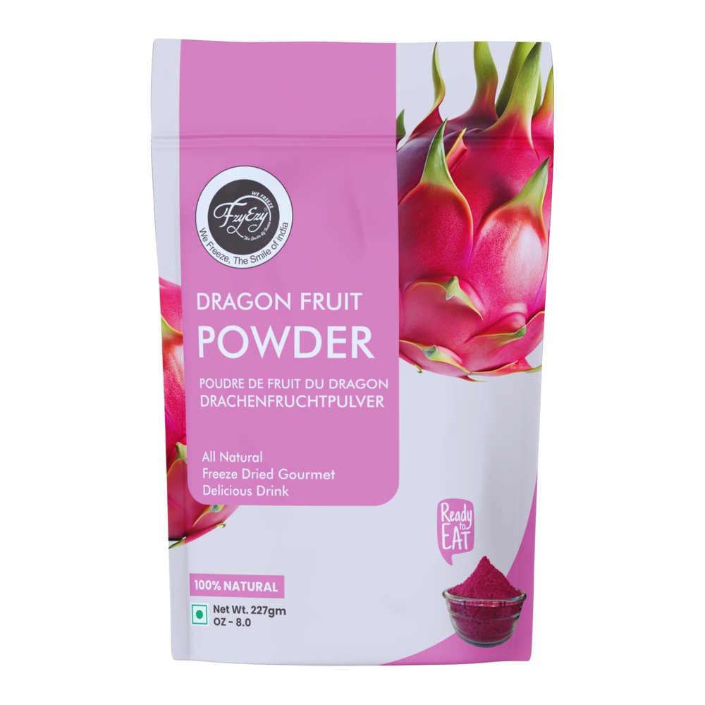 Dragon Fruit Powder | 100% Natural Freeze Dried | No Sugar | Rich in Antioxidants | Vegan & Gluten-Free | Smoothies, Drinks, Baking & Ice Cream | 227g | Ready to Eat Superfood Powder
