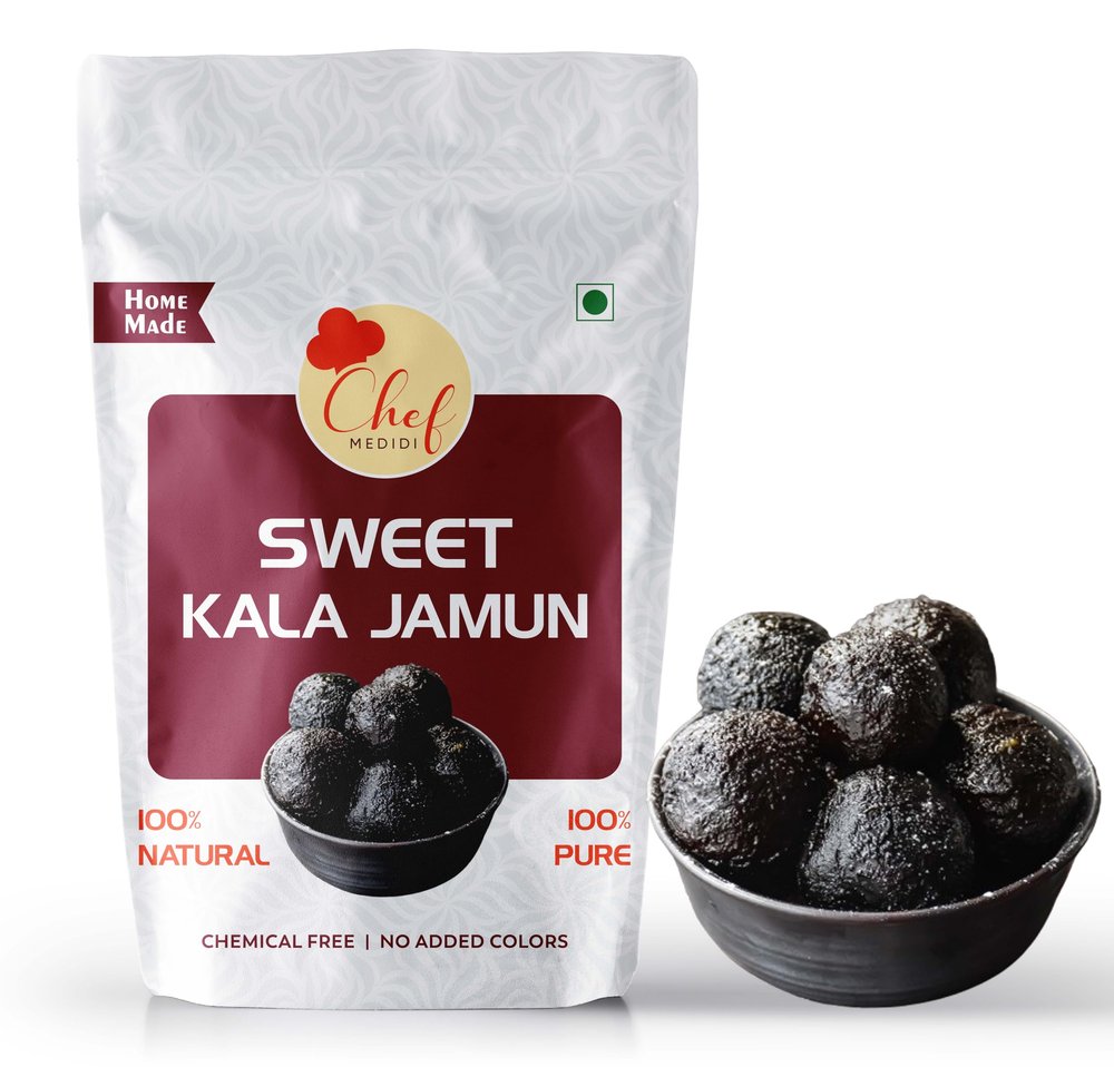 Chef Medidi - Kalo Jam | Kalo Jaam | Dry Gulab Jamun | Black Jamun | Khoya Jamun | Kala Rasgulla - (1000 Grams)