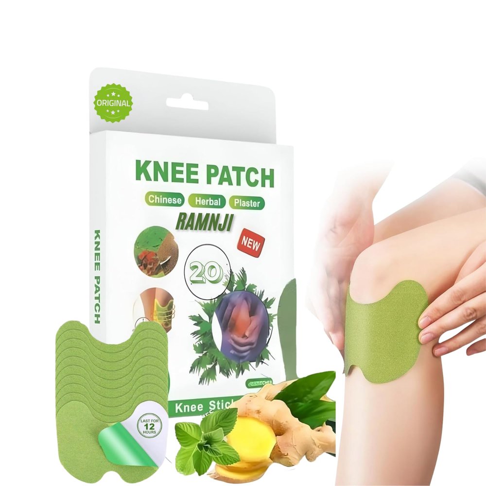 Ramnji Herbal Knee Pain Relief Patches -20 Pcs Natural Wormwood Extract Patch Sticker | Arthritis Inflammation Instant Relief from Pain Relief of Joint Pains for Knee, Back, Neck, Shoulder
