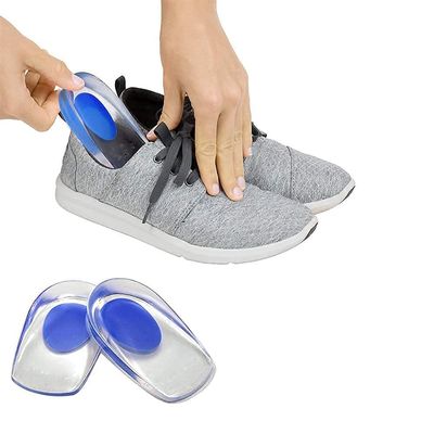 1 Pair Men Women Silicon Gel Heel Cushion Insoles Soles Relieve Foot Pain Protectors Spur Support Shoe pad High Heel Inserts