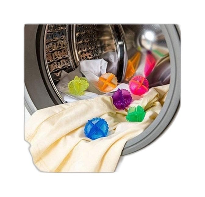 Washing Machine Ball Laundry Dryer Ball Durable Cloth Cleaning Ball-Rendom Colour(4 Pcs).|Design - for Home and Kitchen