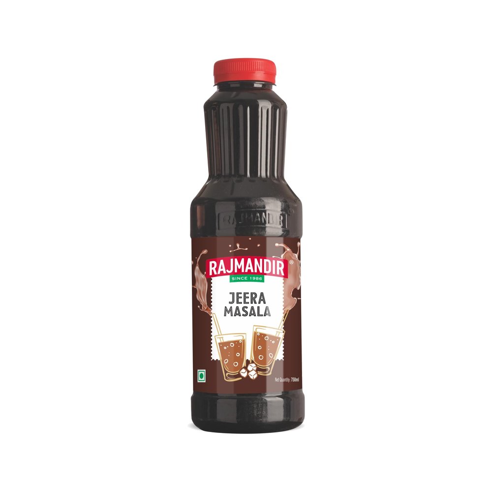 RAJMANDIR Jeera Masala Sharbat 750ml, Instant Refreshing & Aromatic Summer Drink, Ready to Mix with Water or Soda, Ideal for Festivals, Birthdays & Parties, Sweet & Tangy Traditional Flavor
