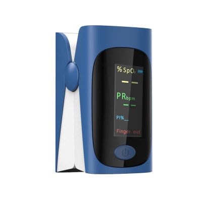 Merishopp Finger Tip Pulse Oximeter Blood Oxygen Saturation Meter SpO2 Heart Rate Blue | Oximeters | Monitoring & Testing | Medical Mobility & Disability | Health & Beauty