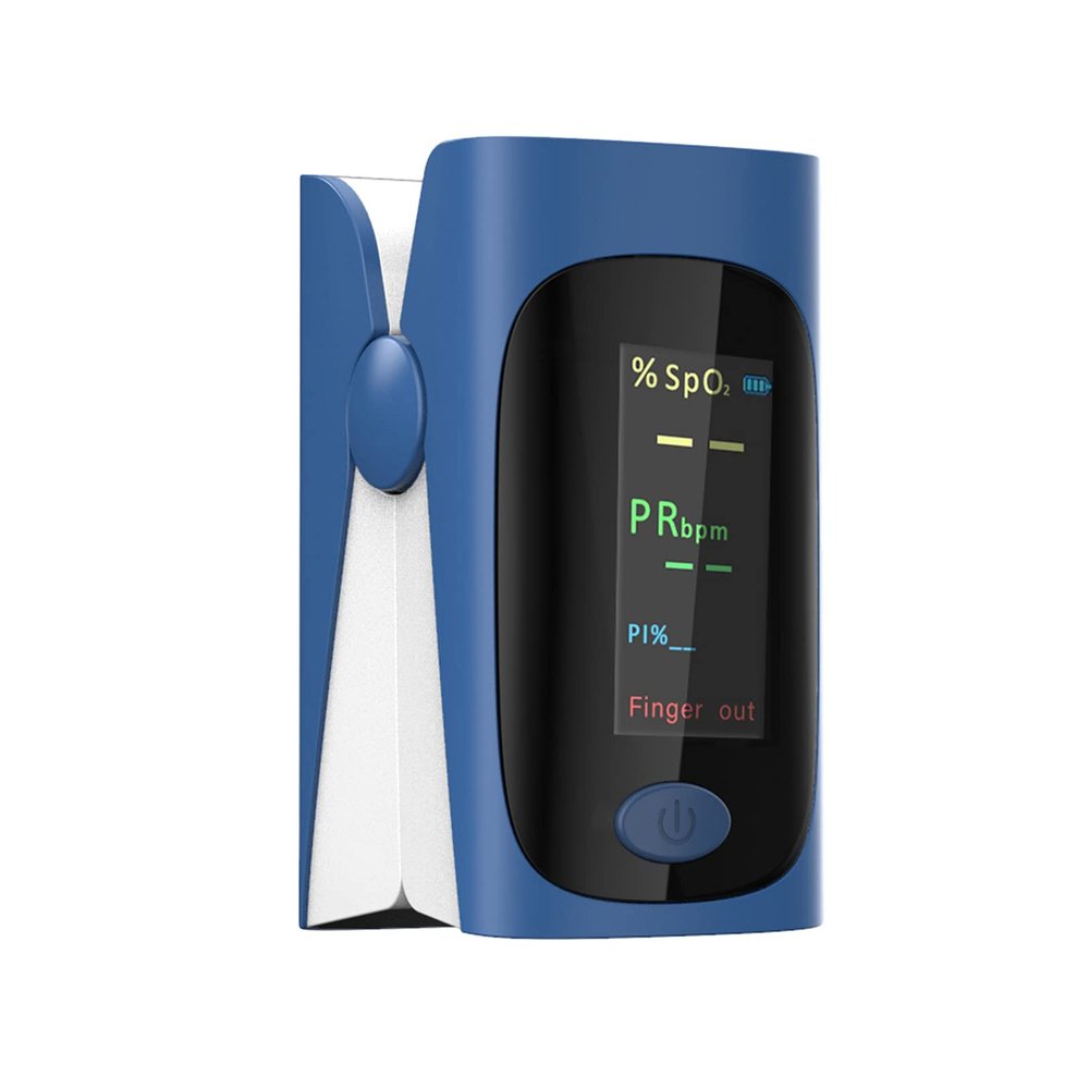 Merishopp Finger Tip Pulse Oximeter Blood Oxygen Saturation Meter SpO2 Heart Rate Blue | Oximeters | Monitoring & Testing | Medical Mobility & Disability | Health & Beauty