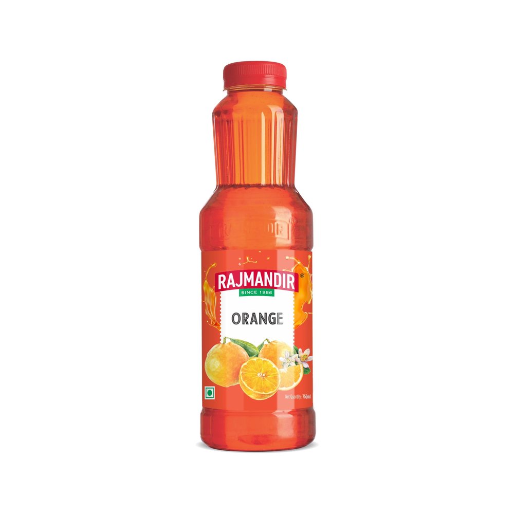 RAJMANDIR Orange Sharbat 750ml  Refreshing & Aromatic Summer Drink, Ready to Mix with Water or Soda, Ideal for Festivals, Birthdays & Parties