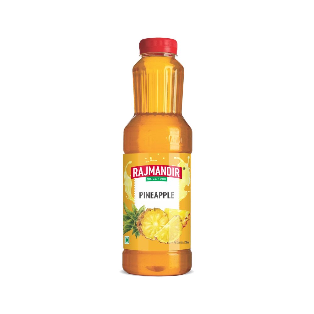 RAJMANDIR Pineapple Sharbat 750ml  Instant, Refreshing & Aromatic Summer Drink, Ready to Mix with Water, Milk & Curd, Ideal for Festivals, Birthdays & Parties