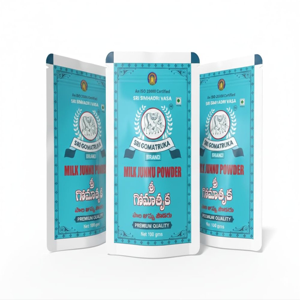 SRI GOMATRUKA Milk Junnu Powder | Traditional South Indian Colostrum Milk Dessert | Easy-to-Make Junnu/Ginnu/Posu Sweet | No Preservatives | High in Protein & Calcium (PACK OF 100gms * 3)