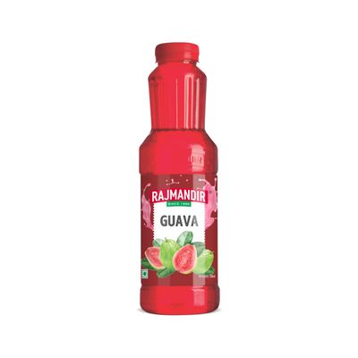RAJMANDIR Guava Sharbat 750ml, Instant Refreshing Summer Drink, Ready to Mix with Water, Milk & Curd, Perfect for Milkshakes, Lassi, Desserts & Parties, Sweet & Aromatic Tropical Flavor