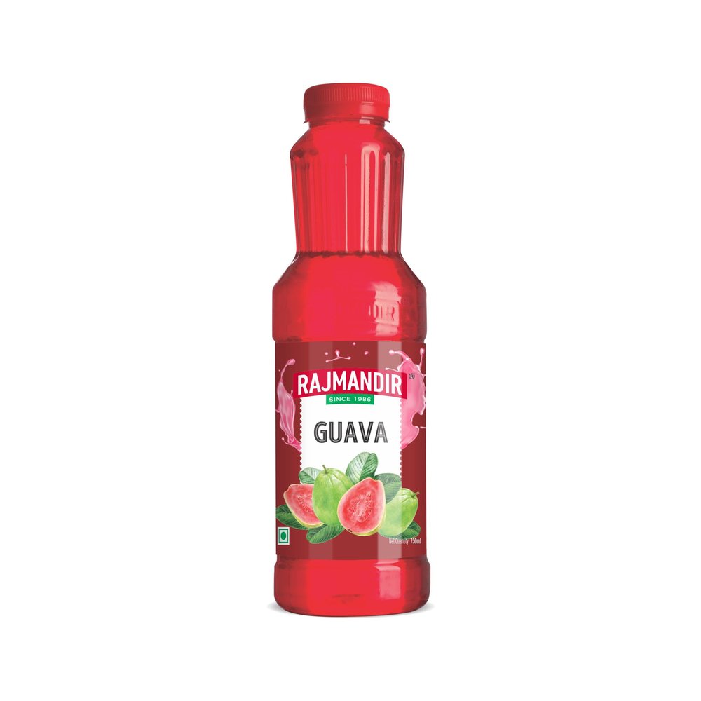 RAJMANDIR Guava Sharbat 750ml, Instant Refreshing Summer Drink, Ready to Mix with Water, Milk & Curd, Perfect for Milkshakes, Lassi, Desserts & Parties, Sweet & Aromatic Tropical Flavor