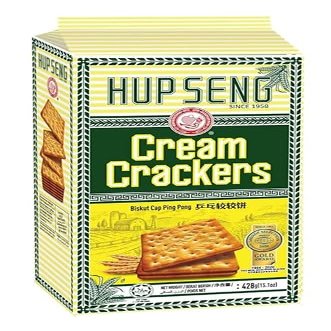 Hup Seng Original Cream Crackers - Classic Baked Biscuits 400g (Imported)