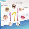 Feather Flamingo Face Razors for Women  Pack of 10 | Multipurpose Razors for Eyebrows, Face, Neck & Body | Skin-Friendly & Portable Grooming Tools view 3
