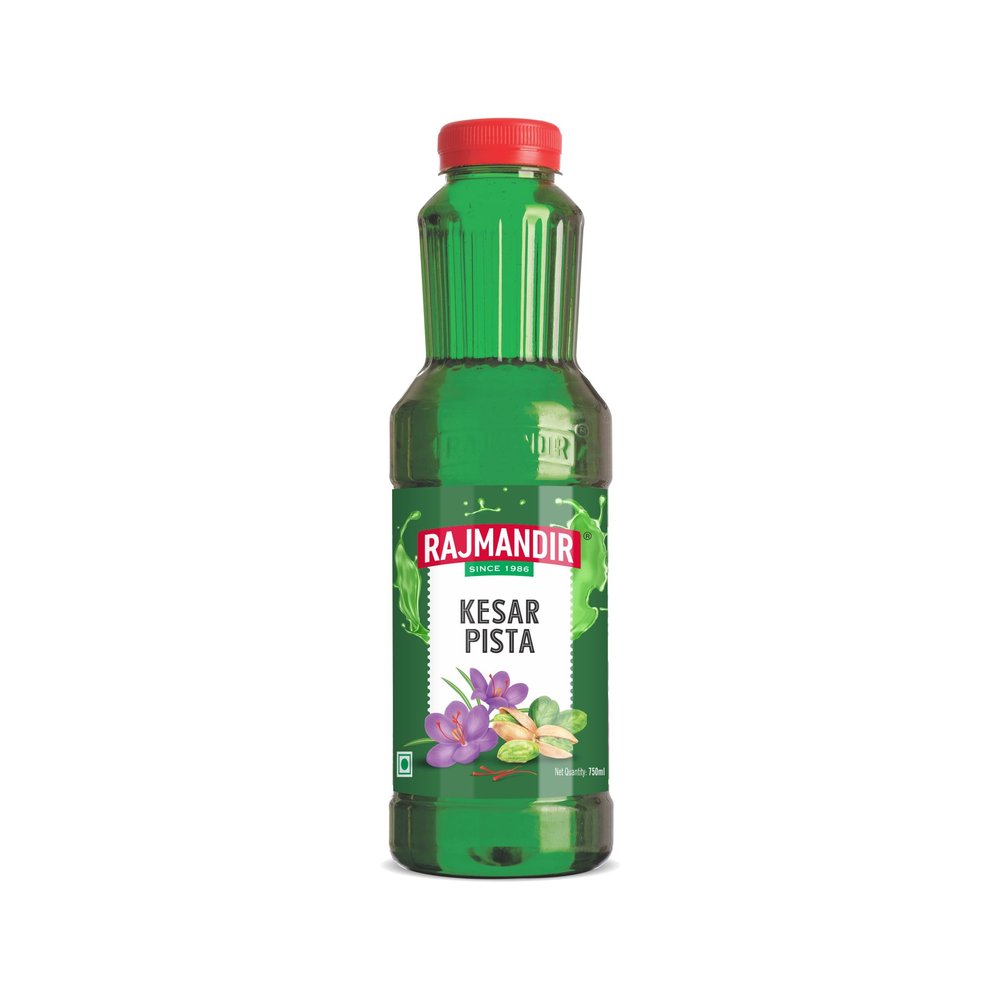 RAJMANDIR Kesar Pista Sharbat 750ml  Aromatic & Refreshing Summer Drink, Ready to Mix with Water, Milk & Curd, Perfect for Milkshakes, Lassi, Desserts & Parties