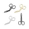 ATORSE Eyebrow Tweezers Scissors Handle Comfortable Grip Flat Tip Tweezers Trimming Black view 2