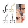 ATORSE Eyebrow Tweezers Scissors Handle Comfortable Grip Flat Tip Tweezers Trimming Black view 4