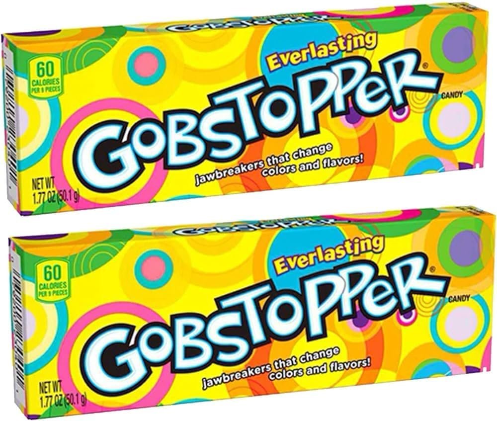 Wonka Everlasting Gobstopper Candy  Jawbreakers That Change Colour & Flavour 50gm Each Pack of 2 (Imported)