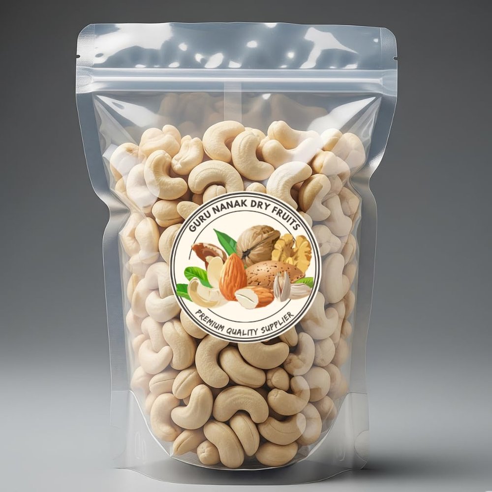 1Kg Whole Raw Cashew W-320 Grade Pouch | Whole Crunchy Cashews | Premium Dry Fruits Kaju nuts | Nutritious & Delicious | Gluten Free & Plant based Protein (1000 Grams)