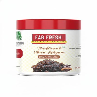 Fab Fresh Traditional Uluva Lehyam | Homemade Ayurvedic Fenugreek Herbal Mix | With Palm Jaggery, Coconut Milk & Spices | No Preservatives | 250g | Kerala Special