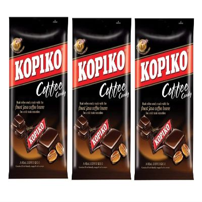 Kopiko Coffee Candy  Rich Coffee Flavored Hard Candy From Real Coffees Extract 175gm Each Pack of 3 (Imported)