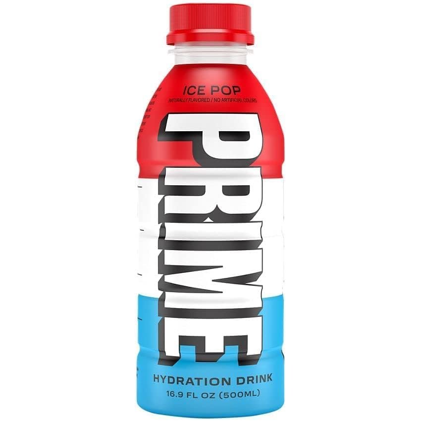 Prime Ice Pop Energy Drink, 500ml, Naturally Flavoured, No Artificial Colours (USA)