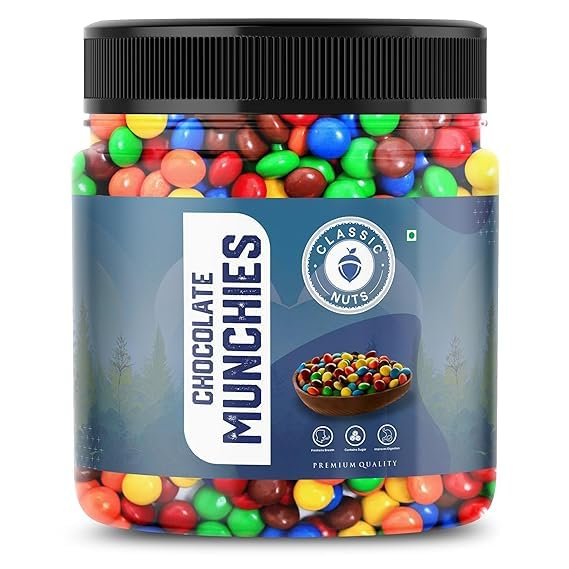 Classic Nuts Chocolate Munchies Gems  Crunchy Chocolate Snacks for Sweet Cravings | Great for Parties | Ideal for Sharing & Snacking (200gm)