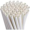BakeVale Paper Straws - White, 10mm Pack of 50 Biodegradable Eco-Conscious Disposable Straws for Drinking and Crafts view 1