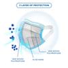C-Cure Melt Blown - SMMS Fabric 3 Ply Disposable Face Mask with Nose Clip and Reusable Travel Pouch (Blue, Pack of 200) for Unisex view 3