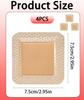 4 Pack Silicone Foam Dressing Pads, Surgical Pads for Dressing and Wound Care, Waterproof Bandage for Wounds and Bed Sore Dressing, Adhesive Bandage for Post-Surgery Protection view 2