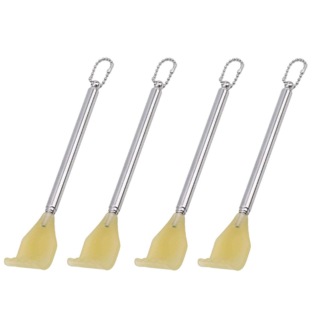 4Pcs Back Scratcher Stick, Portable Extendable Itching Hand Stick for Adults and Seniors, 43cm Adjustable Back Scratcher for Travel, Home Use, and Hard-to-Reach Areas