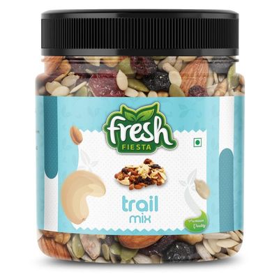 Fresh Fiesta Trail Mix - Daily Health Mix - Mixed Nuts with Dry Fruits & Seeds - Mixed Dry Fruits with Almonds Cashews Raisins Cranberries Pumpkin Seeds - Healthy Snack (1 kg, Trail Mix)