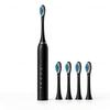 Episkey Electric Smart X-9, USB Fast Rechargeable Sonic Toothbrush With 4 Soft Brush Heads & 6 Advance Modes, IPX7 Waterproof With Smart Timmer, 5X Plaque Reduction (ELE_Toothbrush_Black) view 1
