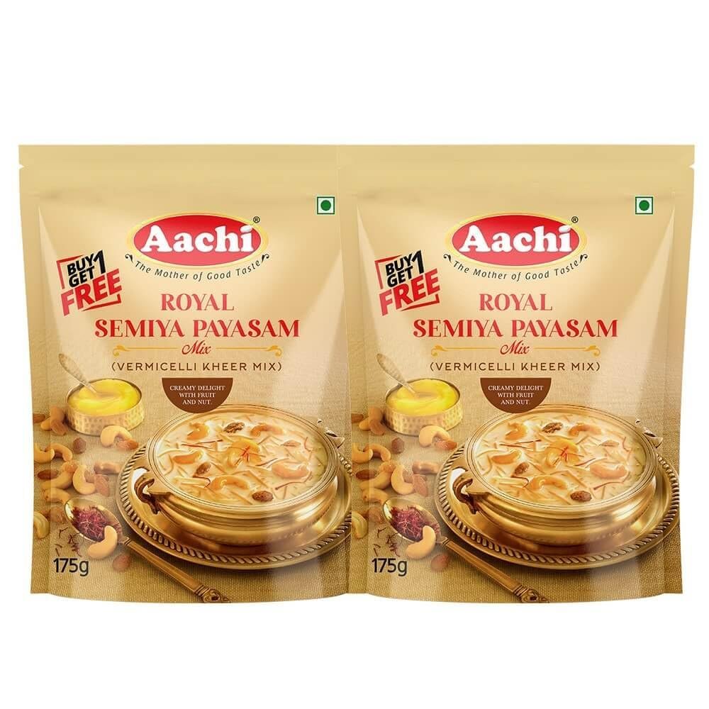 Aachi Royal Semiya Payasam Mix, Vermicelli Kheer Mix with Nuts, Buy 1 Get 1 Free, 175g