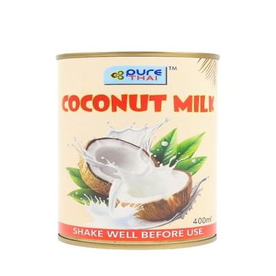 Pure Thai Coconut Milk 400ml | Thick & Creamy | 79% Fat | Dairy-Free & Vegan | Perfect for Thai Curries, Desserts, Smoothies, Coffee & Baking
