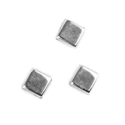 VRINDAM JEWELLERS 925 Sterling Silver Hollow Sugar Cube | Handcrafted Pure Silver Decorative Cube | Ideal for Puja, Gifting & Home Decor | BIS Hallmarked (1 X 1 cm) (Set of 3)