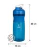 AGIS Blender Blast 700ml shaker bottle for protein shakes and gym supplements leakproof, BPA-free view 2