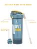 AGIS Protein Shaker Sip and Drink Bottle 800ml for gym supplements leakproof, BPA-free view 3