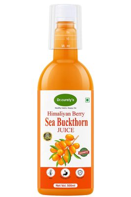 Dr. Curely Himalayan Sea Buckthorn Berry Juice 500ml | Natural Omega 3,6,7,9 Rich Drink | Ayurvedic Immunity Booster & Antioxidant Tonic for Energy, Skin Glow & Heart Health | Pure Herbal Wellness Elixir  Pack of 1