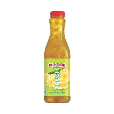 RAJMANDIR Pineapple Whole Fruit Crush 750ml, Tropical Pineapple Syrup for Mocktails, Milkshakes, Desserts & Beverages, Real Fruit Pulp, Refreshing Summer Drink & Party Essential