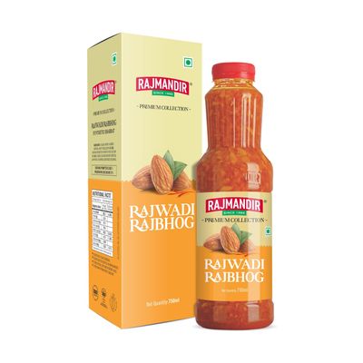 RAJMANDIR Premium Rajwadi-Rajbhog Sharbat  750ml, Traditional Dry Fruit Summer Drink, Instant Mix for Milk, Water & Mocktails, Refreshing & Flavourful Beverage for Parties & Festive Celebrations