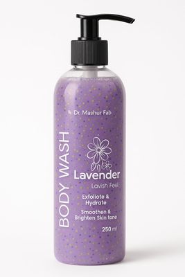 MASHUR FAB Body Wash  Refreshing Citrus Cleanse, Brightening & Hydrating Shower Gel  250 ml (1, LAVENDER)