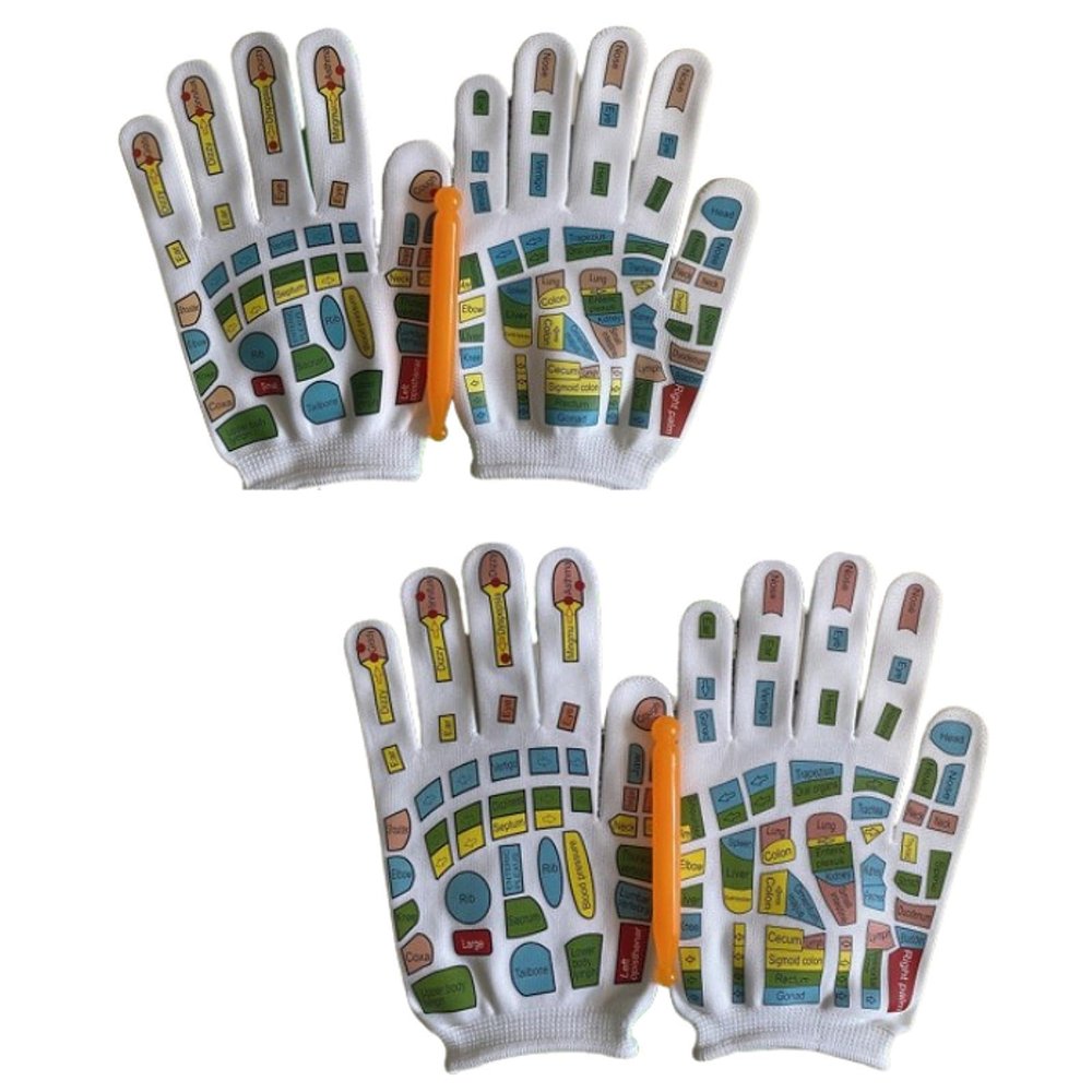 CALANDIS Reflexology Gloves Breathable Hand Massage Mittens for Friends Elders Adults 19cm | Gloves & Mittens | Womens Accessories