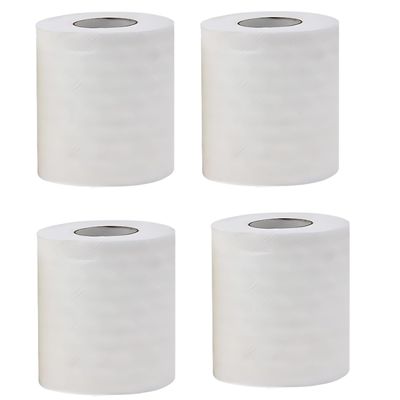 HENEX Premium White Toilet Paper Rolls Set of 4 | Ultra-Soft, 2-Ply, Highly Absorbent Tissue | Septic-Safe, Eco-Friendly | Ideal for Home, Office & Multi-Purpose Use