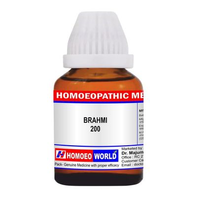 BRAHMI 200 |HOMEOPATHIC MEDICINE | DILUTION |Homeopathy for anxiety and overthinking | Natural remedy for focus and clarity | Homeopathy for stress and mental fatigue | 10ml