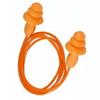 Reusable Silicone Ear Plugs with Cord, Orange, Triple Flange Design, Noise Protection ISI Approved Reduction Earplugs,noise Cancellation, Soundproof Earplug Use For Underwater, Meditation, Study, Flight Travel,Sleeping Sound Block (pack of 2) view 2